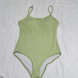 ROMWE Green Bodysuit One Piece with Adjustable Straps